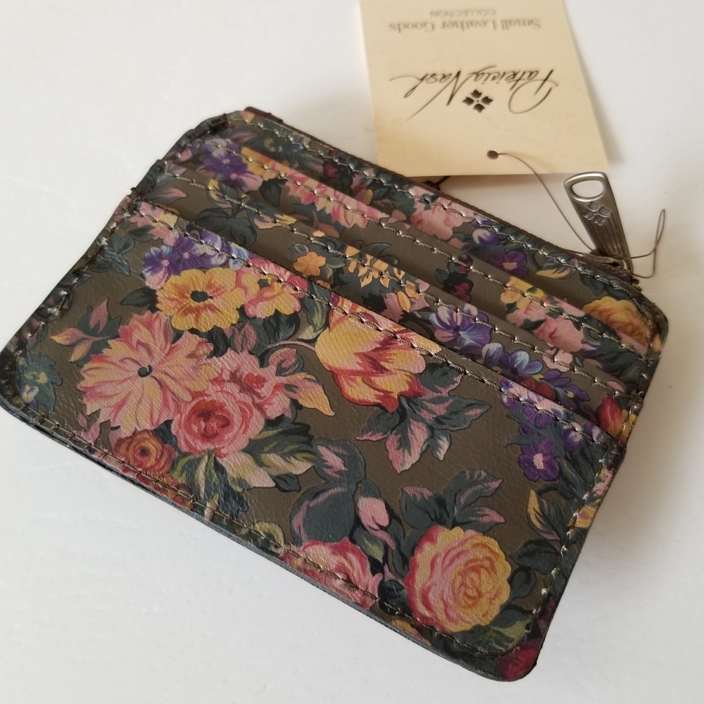 Patricia Nash Leather Cassis ID Wallet English Country NWT - Picture 3 of 5